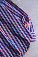 "HUGO BOSS" violet navy block check dress shirt