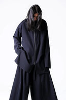 BISHOOL Wool Gabardine Zip Stand Shirt Jacket