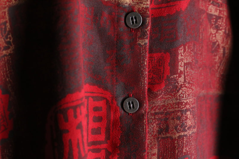 "CHICO'S" kanji design shirts jacket