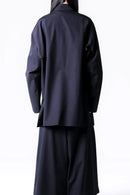 BISHOOL Wool Gabardine Zip Stand Shirt Jacket