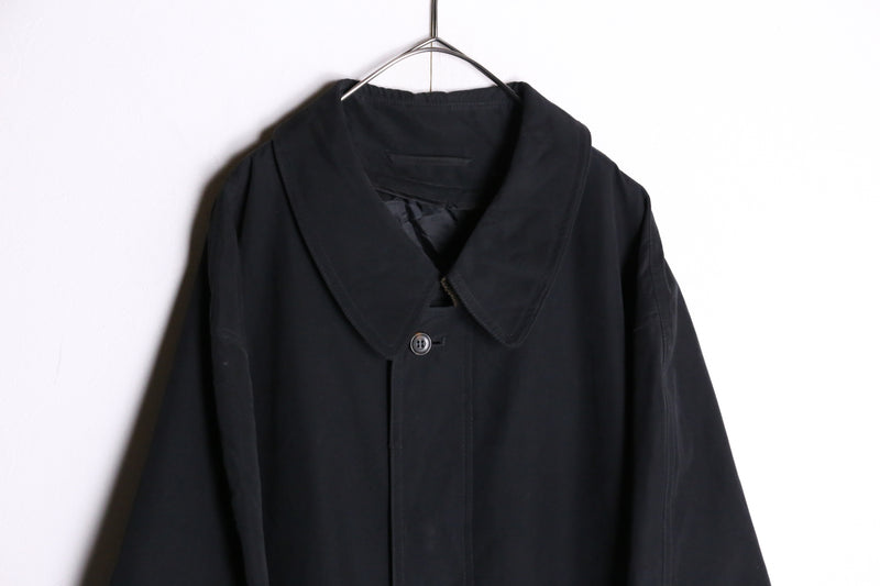 black corduroy switch smooth long coat