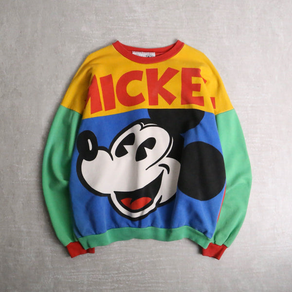 "Disney" MICKEY face mulchcolor sweat