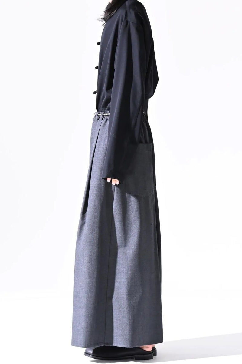 BISHOOL / 帯締 Volume 袴 wool charcoal
