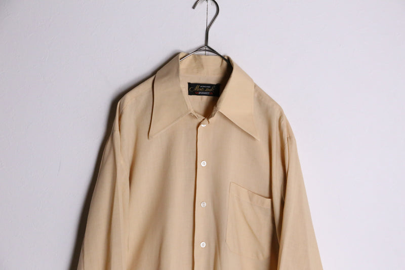 70's light yellow poly shirts