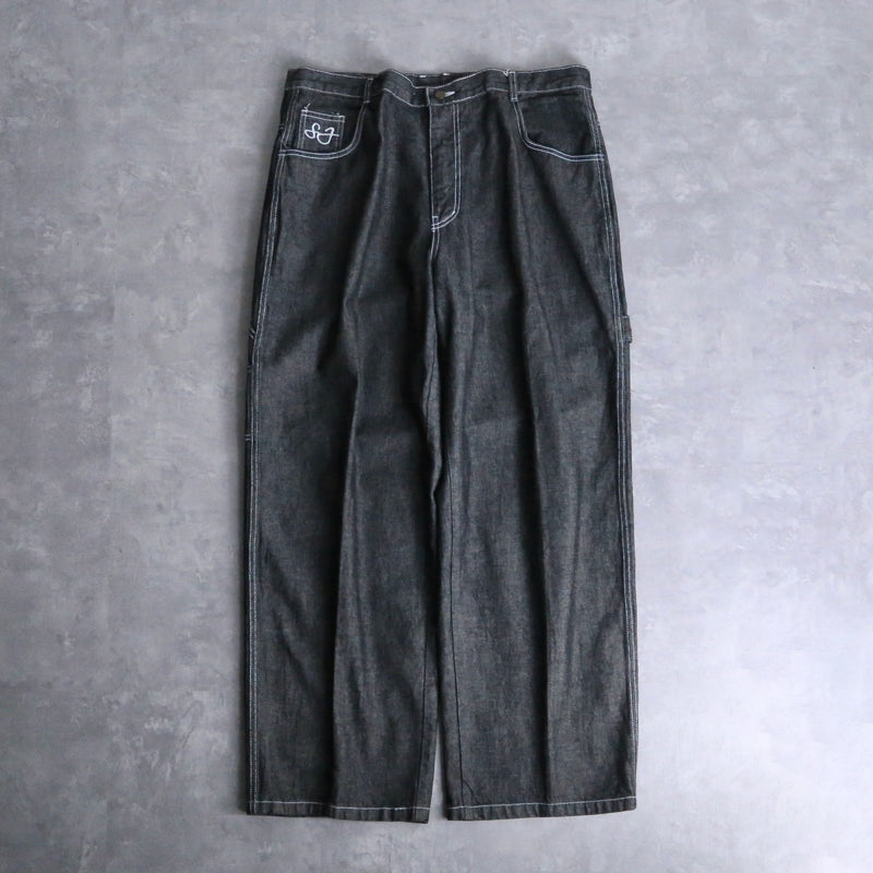 "SEAN JOHN" darkgray big size wide denim