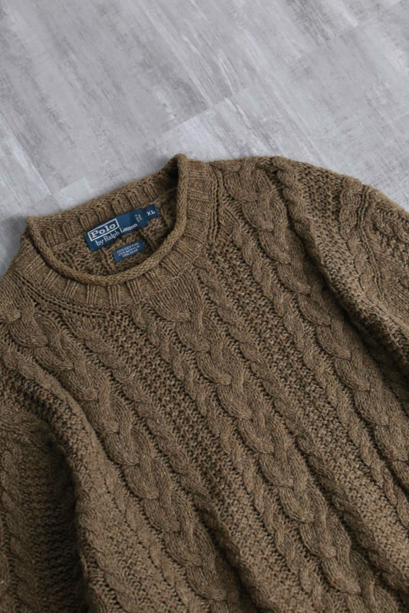 "Polo by Ralph Lauren" natural textile roll neck knit