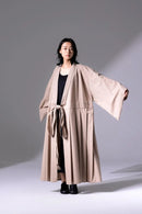 BISHOOL Tropical Wool KIMONO Dress Coat taupe