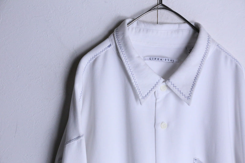 pure white design big rayon shirt