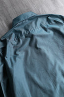 "Ermenegild Zegna" turquoise green twill cotton shirt