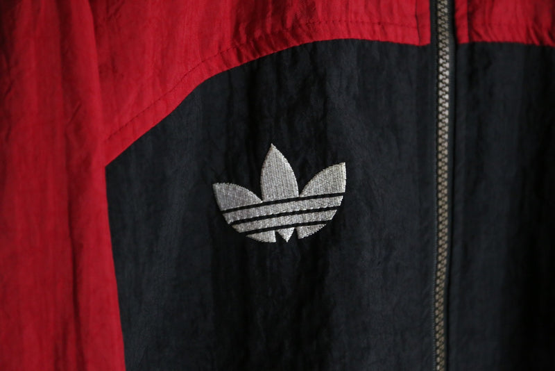 “adidas”red &black track jacket