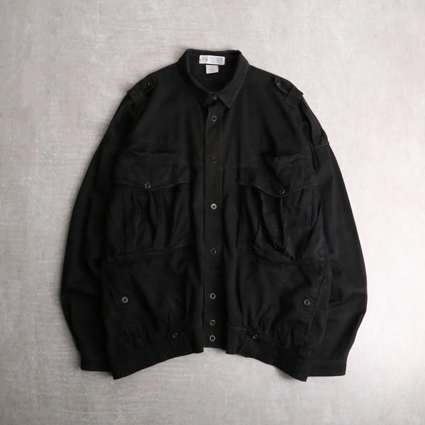 black loose cotton jacket