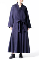 BISHOOL Wool Gabardine KIMONO Dress Coat dark blue