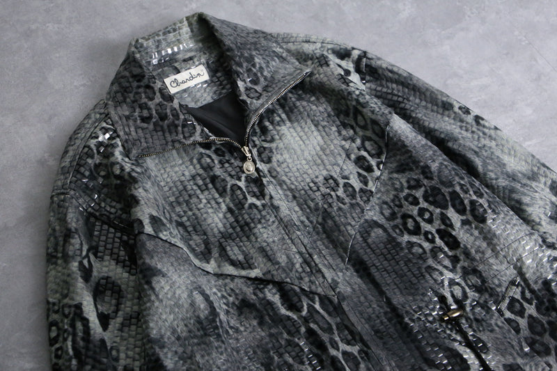 leopard pattern film pasting process jacket