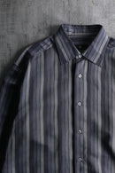 “Ermenegild Zegna” gray stripe cotton shirt