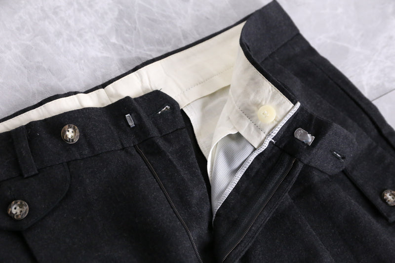 charcoal gray wool Tyrolean pants