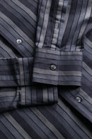 “Ermenegild Zegna” gray stripe cotton shirt