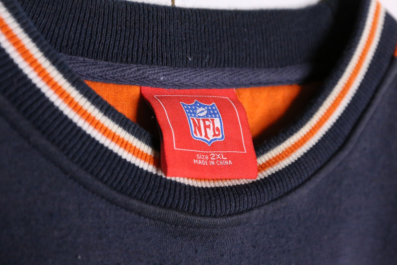 orange×navy chicago bears game sweatshirts