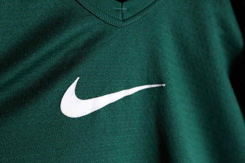 "NIKE" green mesh pull-over