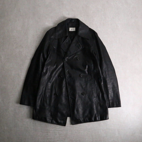 ARMANI EXCHANGE double breasted leather jacket