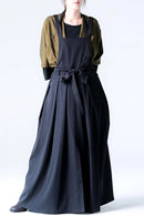 BISHOOL Double Satin Wrap KIMONO Cloth black