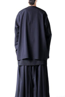 BISHOOL Wool Gabardine Fallen Collar Jacket