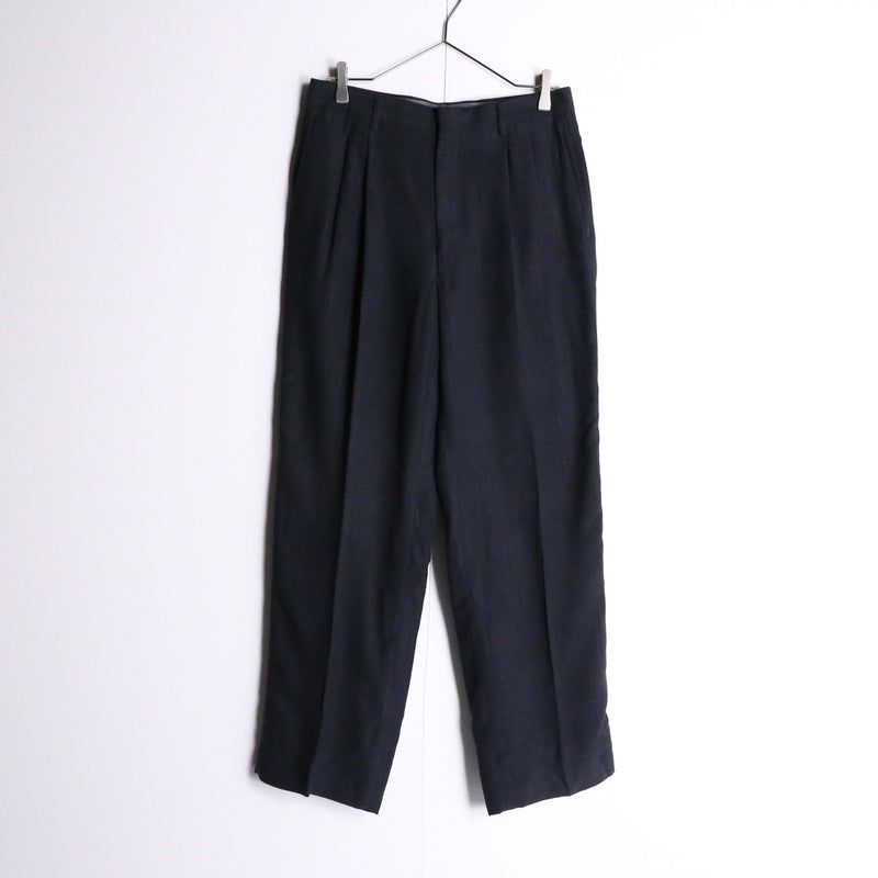 black shadow stripe brushed slacks