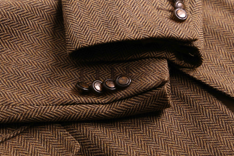 "TRUSSARDI" herringbone tweed tailored jacket