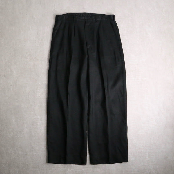 black linen wide slacks