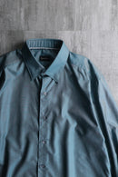 "Ermenegild Zegna" turquoise green twill cotton shirt