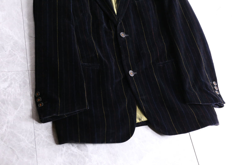 striped velor tailored jacket