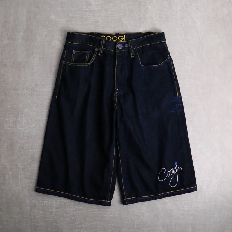 “COOGI” guitars embroidery buggy short denim pants