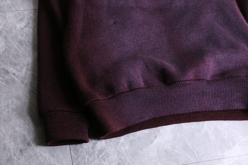 knit switch half-zip pull-over