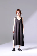 BISHOOL Rib Super Long Tank Top charcoal gray
