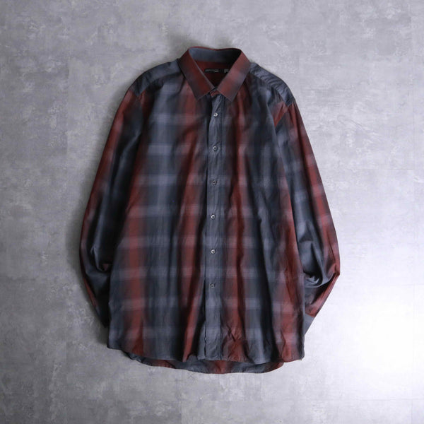 "Pierre Cardin" ombre check cotton poplin shirt