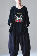 BISHOOL Giza Cotton Classic Big-T -春画 black-