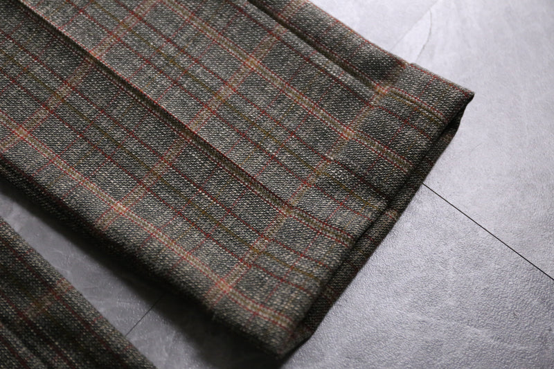 70's check tweed flare slacks