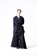 BISHOOL Wool Gabardine Fallen Collar Jacket