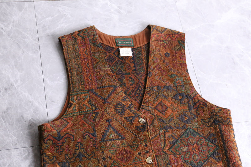 ethnic multicolor gobelin vest