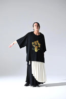 BISHOOL Giza Cotton Classic Big-T -向日葵 black-