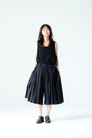 BISHOOL Wool Gabardine Wide Pleats 袴 Half Pants