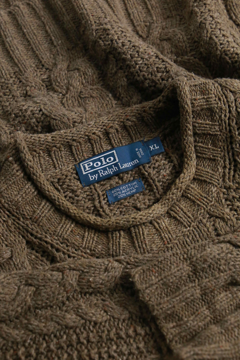 "Polo by Ralph Lauren" natural textile roll neck knit