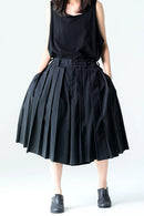 BISHOOL Wool Gabardine Wide Pleats 袴 Half Pants