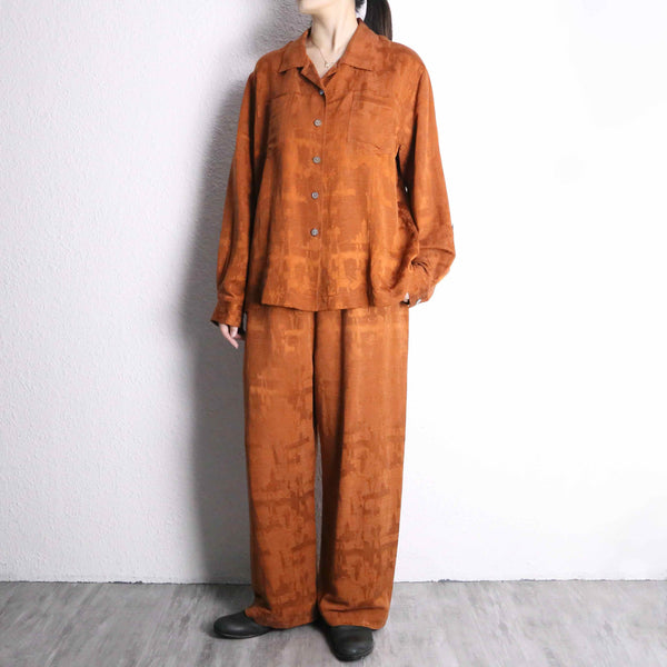 “CHICO'S” yellow ochre total pattern shirt setup