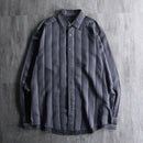 “Ermenegild Zegna” gray stripe cotton shirt