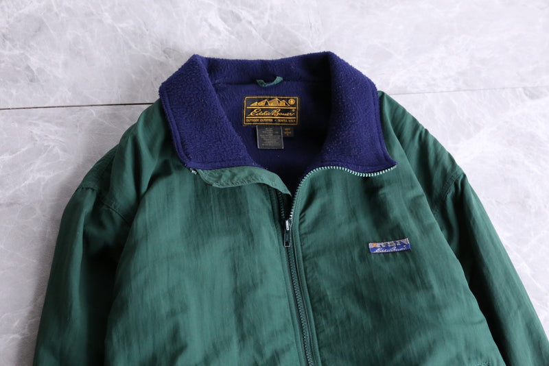 "Eddie Bauer" moss green zip-up jacket