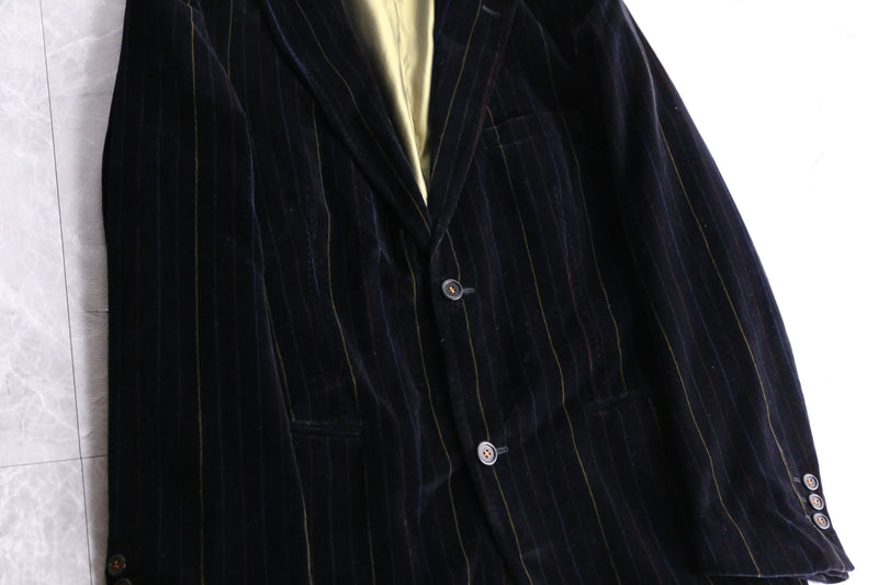 striped velor tailored jacket