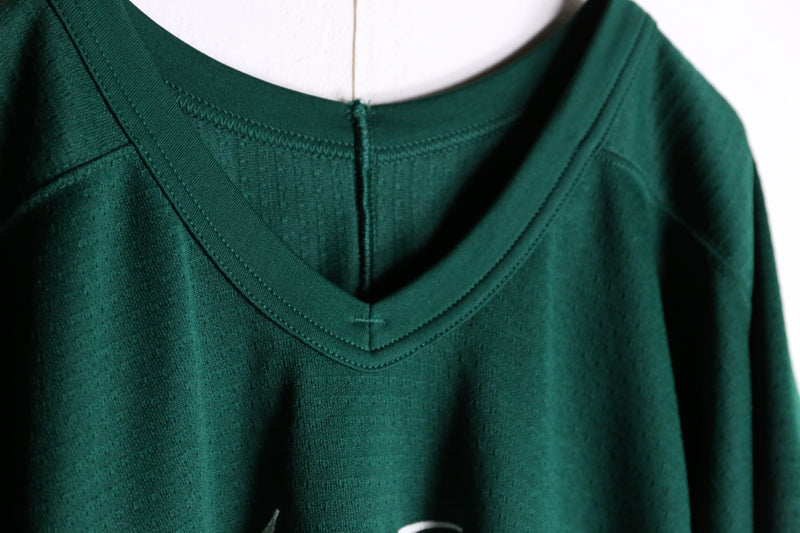 "NIKE" green mesh pull-over