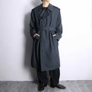black double type trench coat