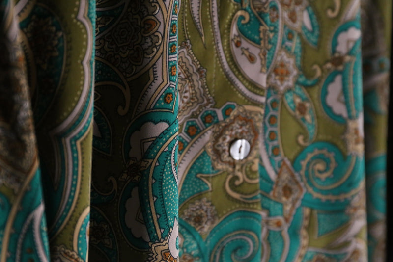 moss green paisley pattern shirts