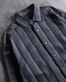 “Ermenegild Zegna” gray stripe cotton shirt